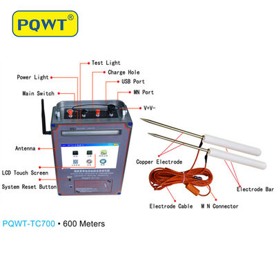 PQWT-TC1200 Water Detector with 1200m Depth Multi-Frequency LCD Screen for Deep Groundwater Finding