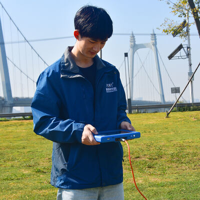 PQWT TC150 Underground Water Detector with 150m Depth 7 Inch Touch Screen and Triple Frequency for Geophysical Water Survey