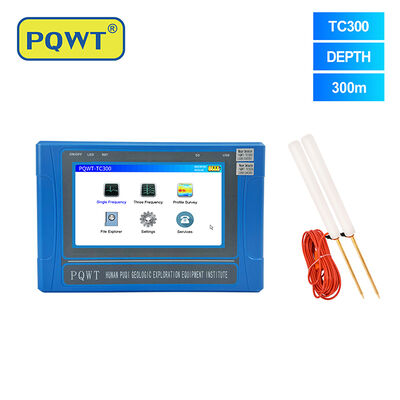 PQWT TC300 TC150 TC500 Geophysical Water Survey Machine with 0-500m Depth Multi-Frequency Underground Water Detector and Touch Screen Display