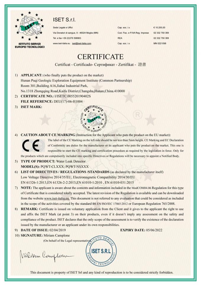 PQWT CL300 Water Leak Sound Detector 3M Irrigation Leak Detection Tools