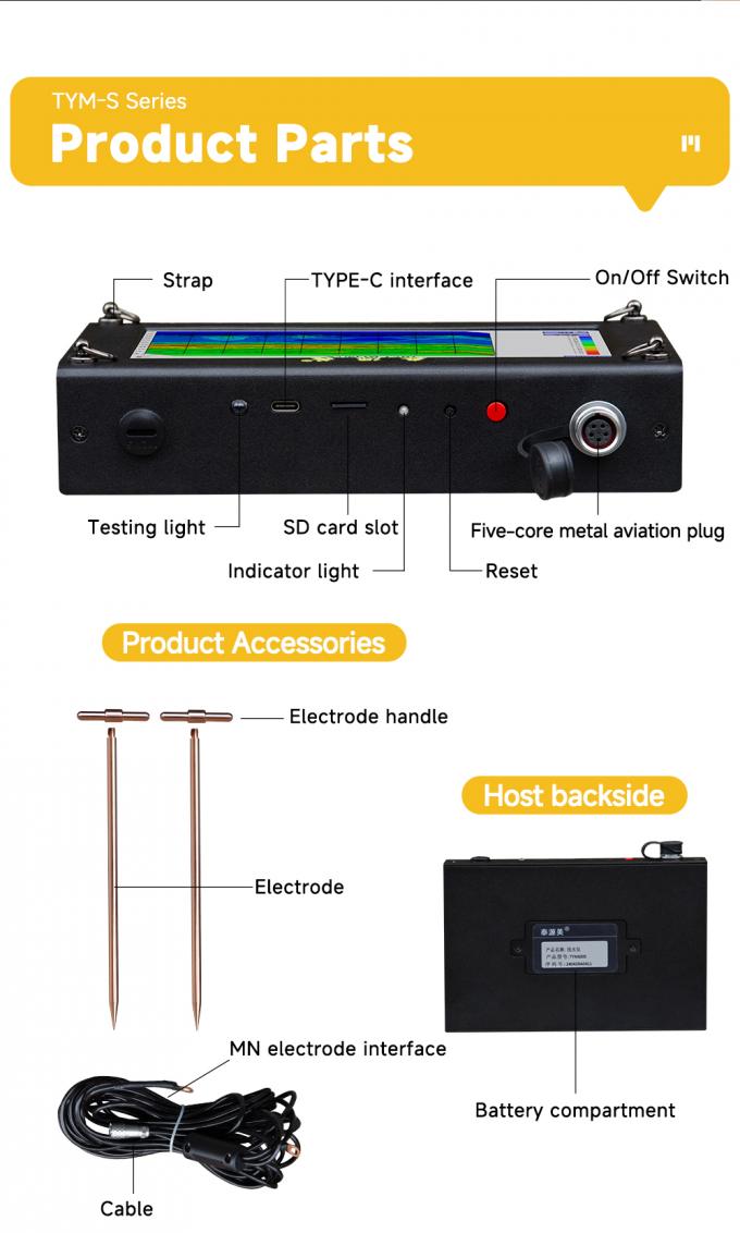 TYM S Series Underground Water Detector Auto Graphing Resistivity Geophysical Survey Equipment 8