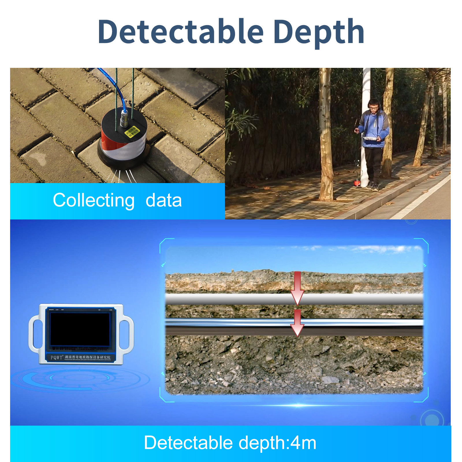 4 Meters Pipe Leak Detection System Pressure Piping Spectrum Water Wall Leakage Detector