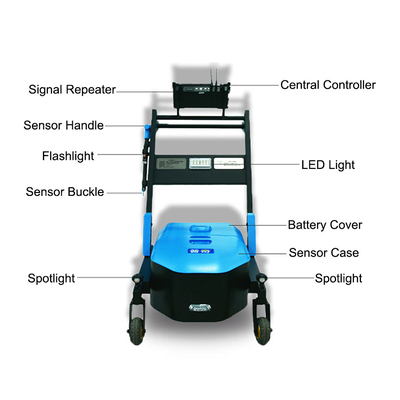 20KHz Outdoor Water Leak Detection Trolley 9m Plumber Leak Detector  PQWT LDC
